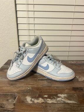 Nike Low Top Sneakers in Pale Blue and White